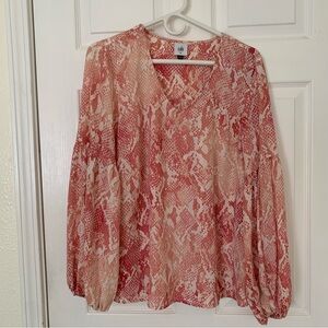 Cabi Pink Cream Tuni Blouse M